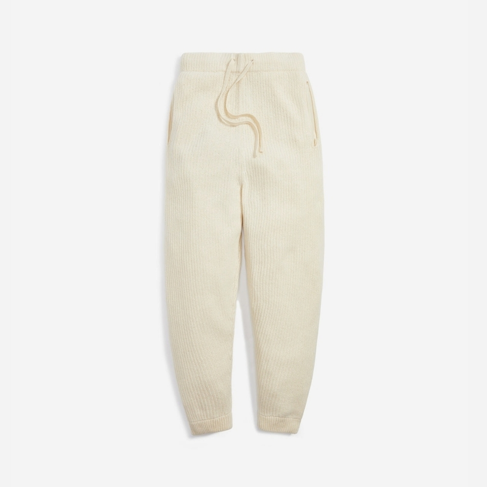 Moncler Jogger Cashmere Wool Athleisure Knit Cream Jogger Pant